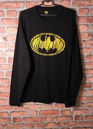Кофта лонгслів базова чорна бетмен batman dc comics avengers marvel superheroes superman joker