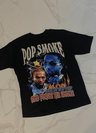 Футболка pop smoke реп-мерч, m