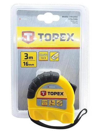 Рулетка topex 3 м х 16 мм, shiftlock 2