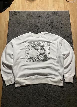 Чоловічий світшот curt cobain nirvana с-м розмір білий колір