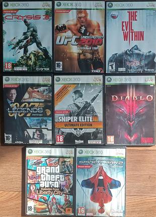 Продам игры для приставки xbox 360