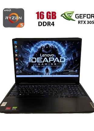 Ігровий ноутбук б-клас lenovo ideapad gaming 3 15ach6 / 15.6" (1920x1080) ips / amd ryzen 5 5600h (6 (12) ядер по 3.3 - 4.2 ghz) /