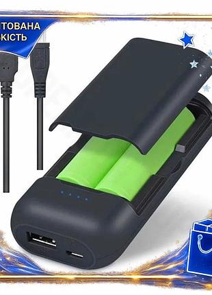 Dm універсальний зарядний пристрій специфікація 2.2 power bank 18650 для акумуляторів чорний портативн spe|lz