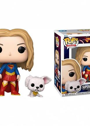 Фігурка funko pop dc heroes supergirl & puppy crypto #633