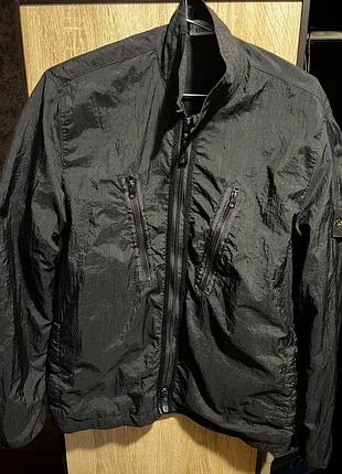 Сорочка stone island nylon overshirt - black
