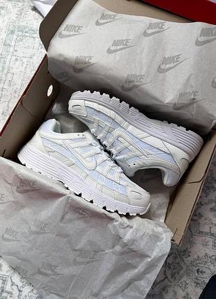 Женские кроссовки найк стильные красивые nike p-6000 triple white 37 38