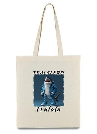 Сумка шопер тралалело тралала tralalelo tralala (sh00007)
