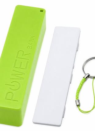 Мини повербанк-брелок 2000 mah номинальная емкость 1100 mah зеленый