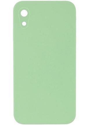 Чохол silk square full camera protective (aa) no logo для apple iphone xr (6.1") м'ятний / mint
