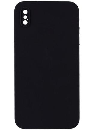 Чехол silk square full camera protective (aa) no logo для apple iphone x / xs (5.8") черный / black