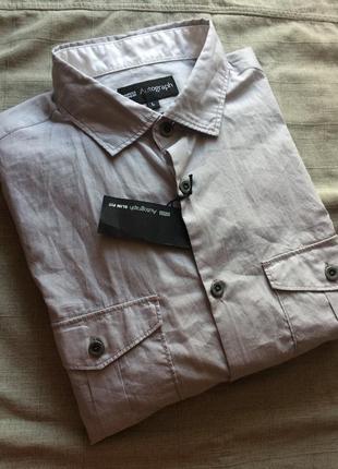 Стильная рубашка в полоску marks&spenser autograph