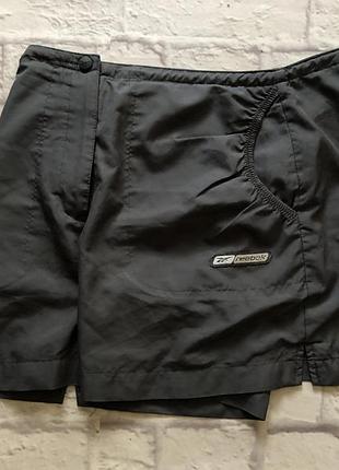 Женские шорты reebok , серые, короткие, размер 12 (м)