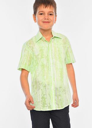 Рубашка детская мальчик салатовая 148578k