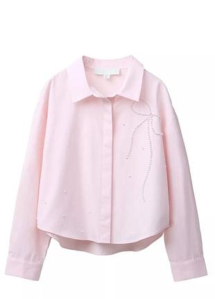 Поплінова сорочка для дівчинки zara 131