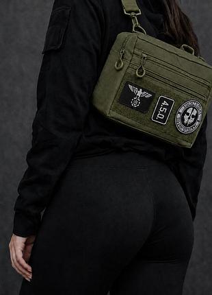 Мужская тактическая сумка edc cordura 600d, сумка для патчей 25×20×5,5 см хаки tq-40