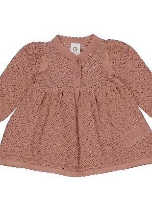 Дитяча сукня для дівчинки green cotton 74 см кавовий (251112107)
