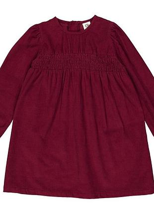 Дитяча вельветова сукня для дівчинки green cotton 110 см вишнева (251112104)