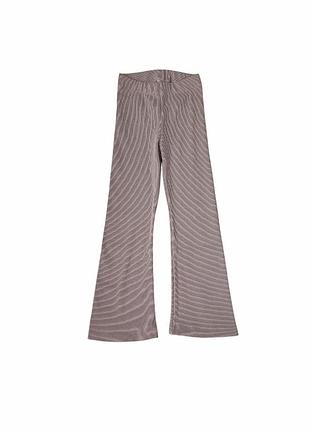 Детские брюки-клеш для девочки green cotton 116 см пудровые (25111292)