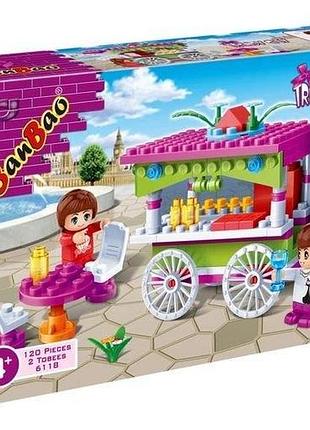 Конструктор banbao «trendy city: мобильный коктейль-бар - 120 деталей