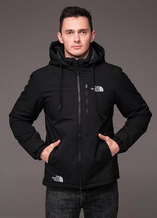Черная утепленная куртка tnf демисзеон xxxl