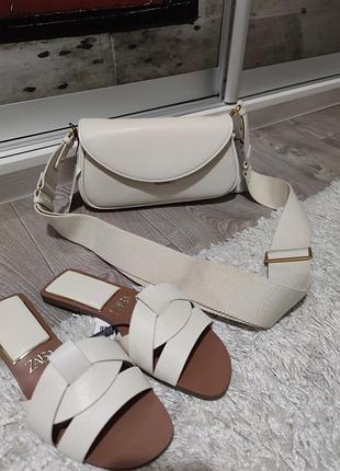 Сумка zara нова молочного кольору