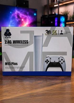 Игровая консоль game stick m15 64gb 4k hdmi (с двумя беспроводными контроллерами)