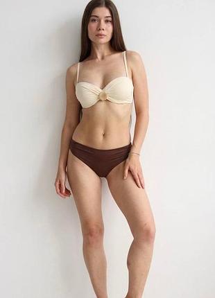 Коричневый купальник с пушапом teres s, m, l
