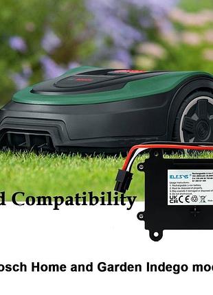 Аккумулятор blesys 2600mah 18v для газонокосарок bosch indego 350, 400, m 700, m+ 700, s+ 350, s+ 400