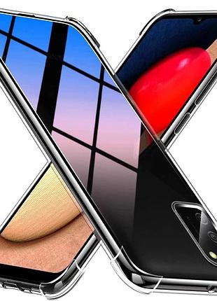 Чохол силіконовий samsung galaxy a02s, прозорий чохол із тпу