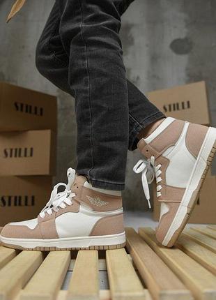 Женские кроссовки air force white/camel mn 10-22r вт0573