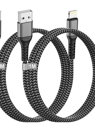 Кабель для зарядки iphone 1 м сертифицирован apple mfi, кабель lightning для iphone, usb-кабель 1m