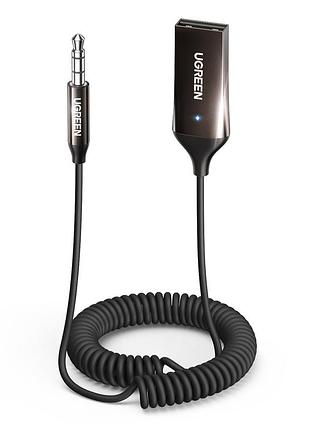 Bluetooth aux адаптер ugreen 5.1 для авто и домашней аудиосистемы, беспроводной аудиоресивер 3.5 мм с микрофоном
