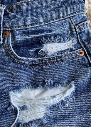 H&m джинсовые шорты на высокой посадке размер хс2 фото