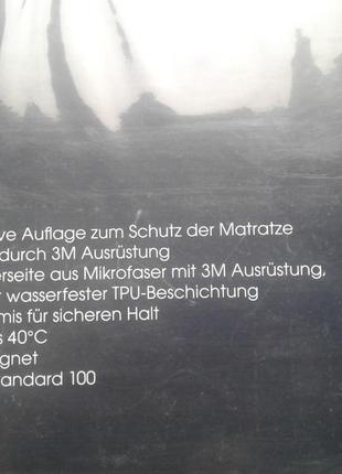 Водонепроницаемый стеганый наматрасник на 4-резинках 90х200см (германия)7 фото