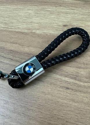 Автомобільний брелок ремінець кіска плетений шкіряний toyota bmw lexus mazda nissan chevrolet bmw