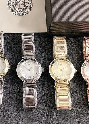 Женские наручные часы металлические стиль versace, стильные и модные часы браслет версчи