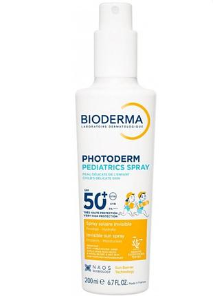 Спрей сонцезахисний bioderma photoderm pediatrics spf 50+ для максимального захисту вашої дитини