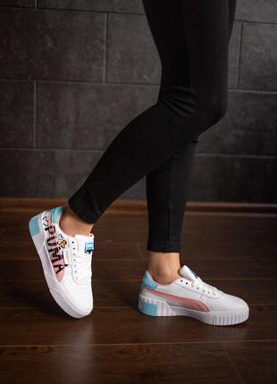 Жіночі кросівки puma cali white/pink