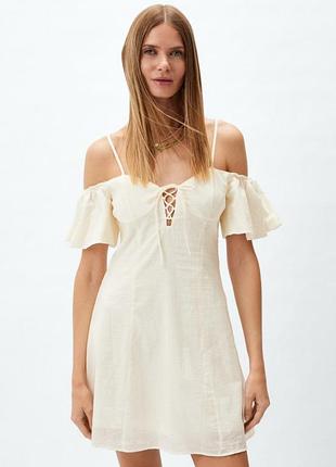 H&m літнє легке плаття, сукня, сарафан, з відкритими печами h&m 38/m