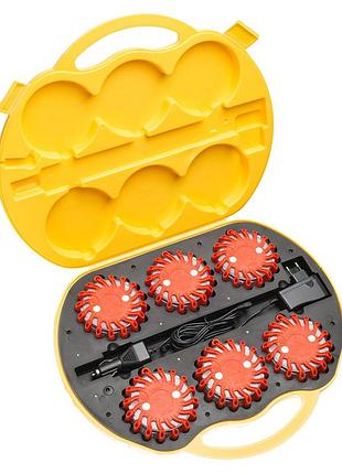 Комплект ліхтарів професійних mactronic m-flare (65 lm) amber magnet synch recharg 12/220v (psd0012)