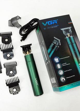 Електрична акумуляторна машинка для стрижки vgr, машинка для стрижки волосся з акумулятором nr-54