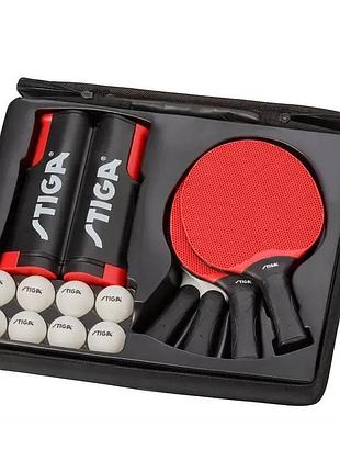 Набор для настольного тенниса stiga seasons anywhere 4 bats & 8 balls & net (1230-0122-01)
