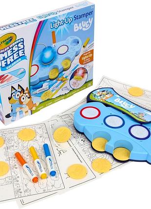 Crayola magic light up bluey stamper mess free набор для творчества весёлые штампы блуи