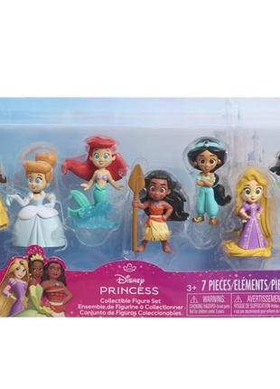 Disney princess принцессы диснея набор фигурок ариель мулан рапунцель жасмин моана белль золушка 7-piece figur