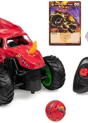 Hot wheels monster jam bakugan dragonoid и фигурка внедорожник джип драгоноид на р/у 1 к 24 remote control tru