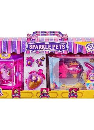 Little live pets большой набор птичка, черепашка, рыбка подарочный sparkle pets boutique