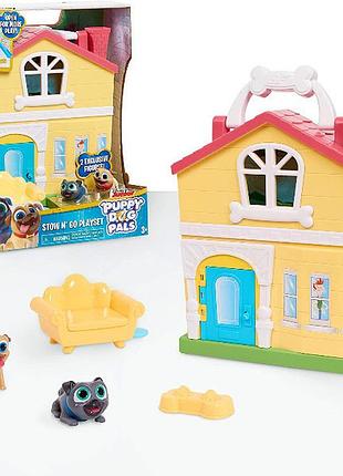 Just play ігровий набір портативний дім дружних мопсів 94215 puppy dog pals stow n' go playset