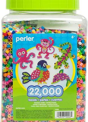 Perler термомозаика перлер 22000 бусинок ярких цветов beads bead jar multi-mix colors
