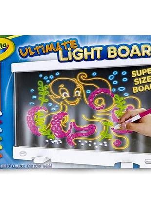 Crayola планшет с лед подсветкой 3 режима свечения белый 74-7245 ultimate light board drawing tablet