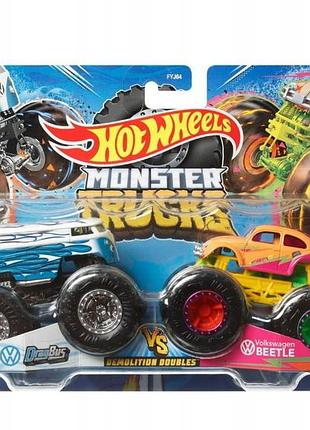 Hot wheels monster jam trucks dragbus vs vw beetle volkswagen fyj64 набор внедорожников 1:64